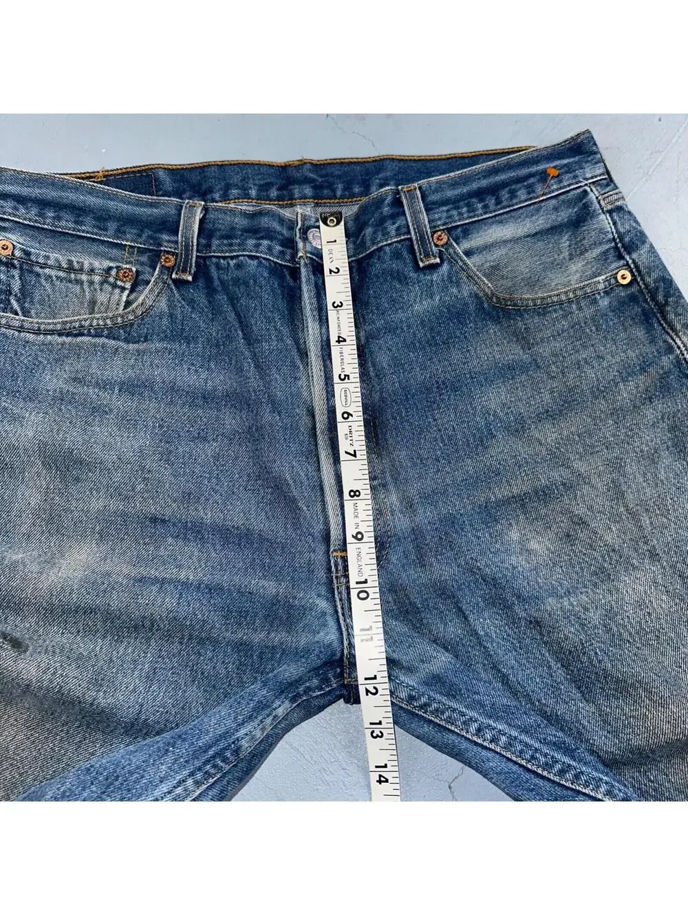 Levis 501 Vintage 90s Mexico Straight Leg Jeans 36x30 Y2K Med Wash Act 33x27